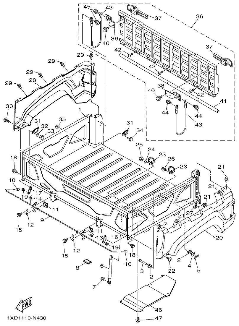 Yamaha VIKING1XP9_2014 CARRIER parts diagram